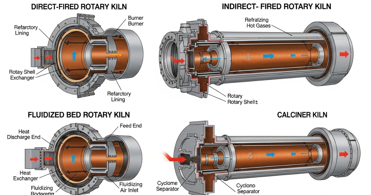 Types of Industrial Rotary Kilns