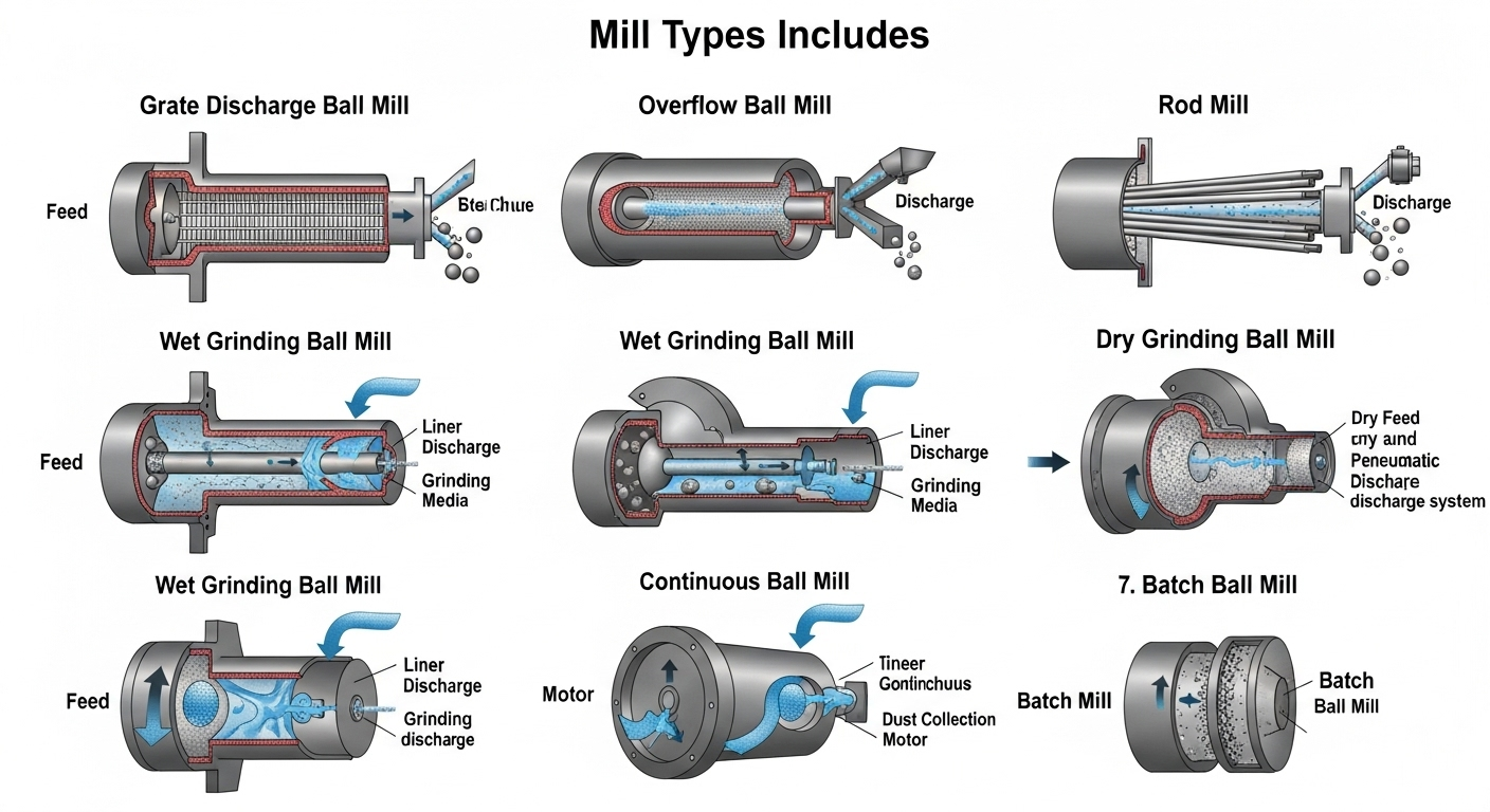 Types of Ball Mills for Mineral Applications