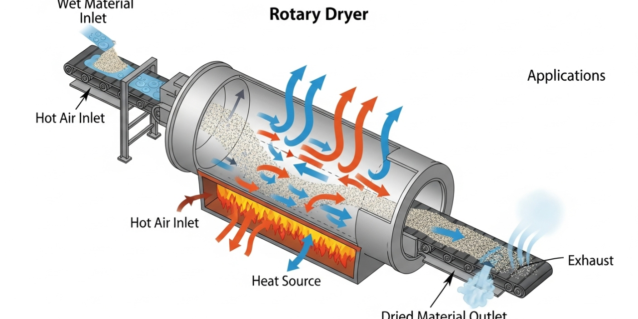 Rotary Dryers Work: Principle, Process, and Applications