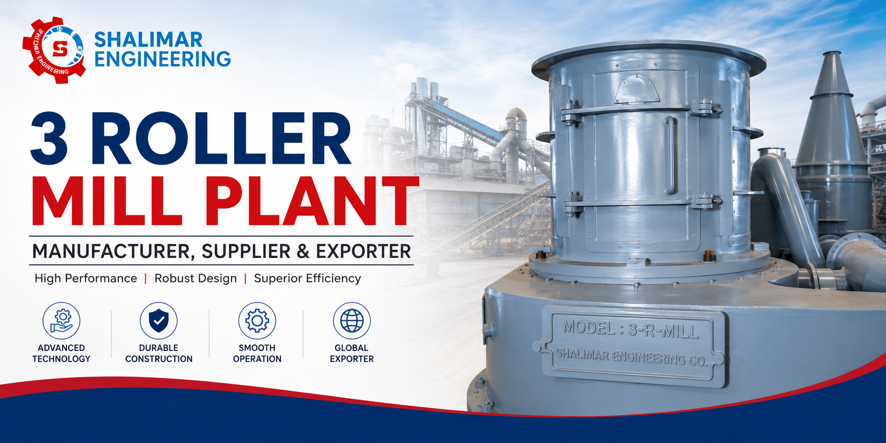 3 Roller Mill Plant Supplie
