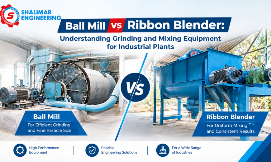 Ball Mill vs. Ribbon Blender: Understanding Grinding and Mixing Equipment for Industrial Plants